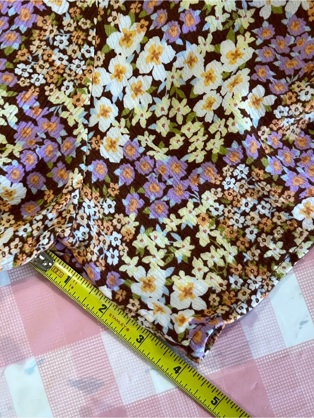 Billabong Floral Brown Pink White Spaghetti-Strap Romper - Picture 10 of 10